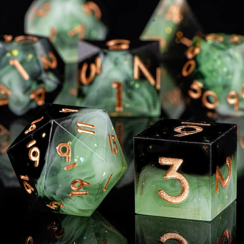 7pc RPG Dice Set – Shadowed Forest