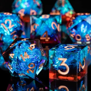 7pc RPG Dice Set - Raging Azure