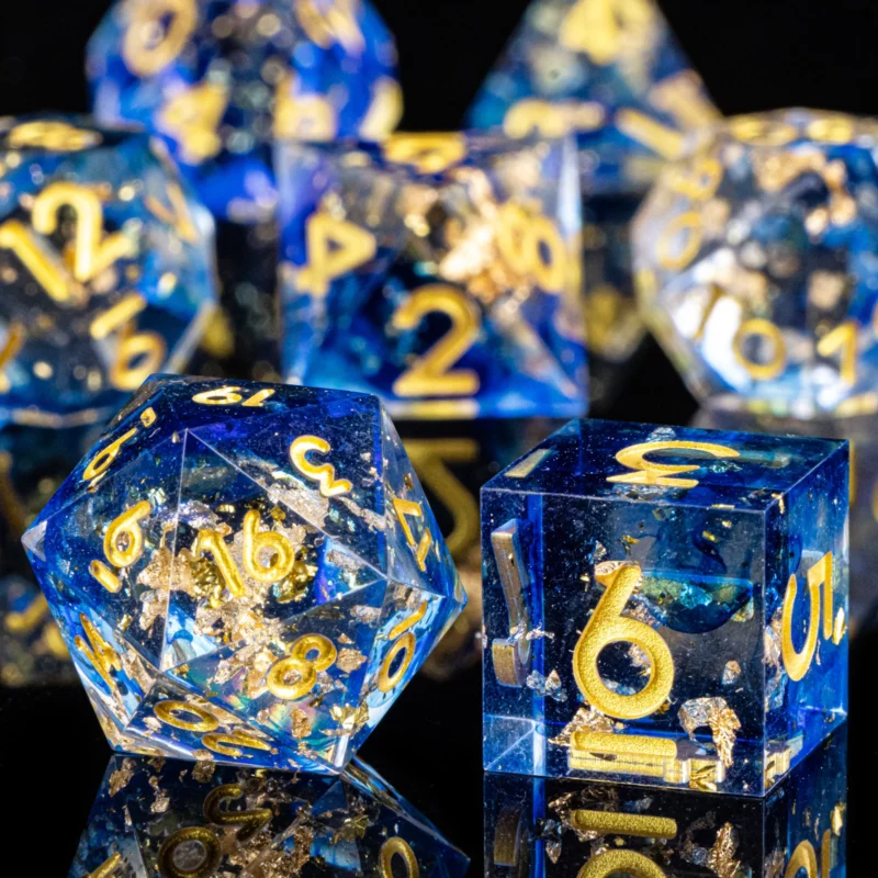 7pc RPG Dice Set - Ethereal Starlight Swirl