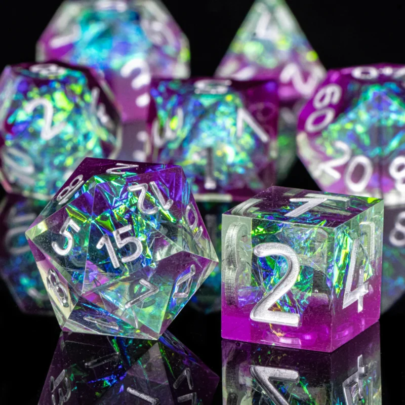 7pc RPG Dice Set – Sapphire Purple